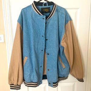 Denim Varsity Jacket
